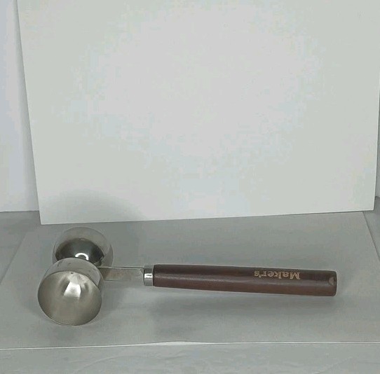 Makers Mark Bourbon Whiskey Double Jigger Wooden Handle Alcohol Jigger