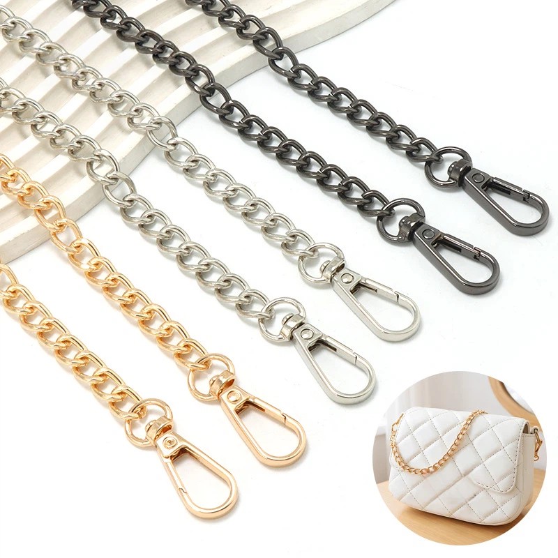 20-130cm Handbag Strap Versatile Bag Strap Metal Chain Strap Shoulder Strap