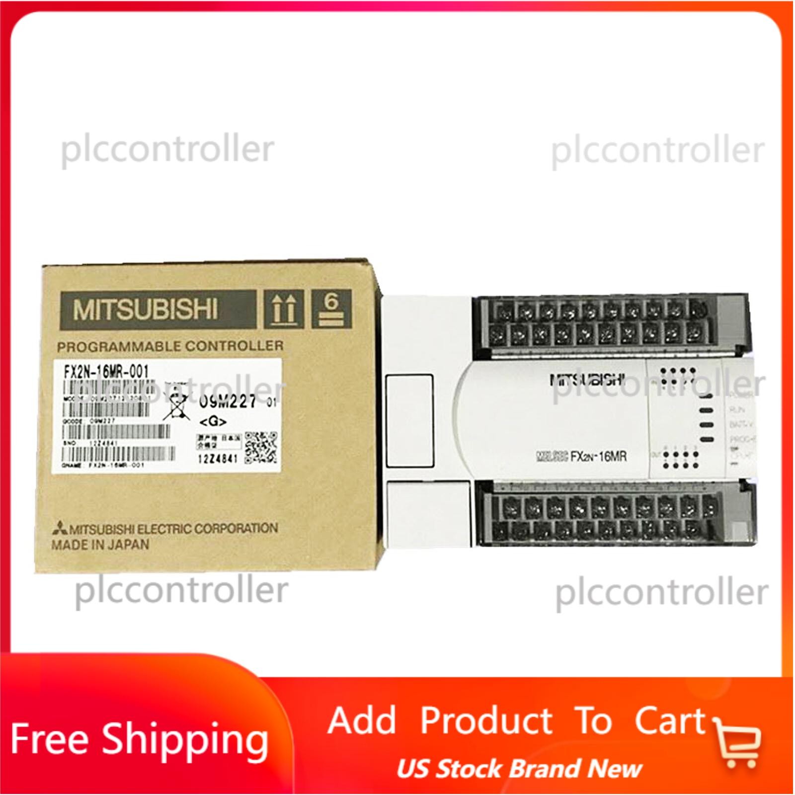MITSUBISHI FX2N-16MR-001 FX2N16MR001 PLC Programmable Controller US Free TAX
