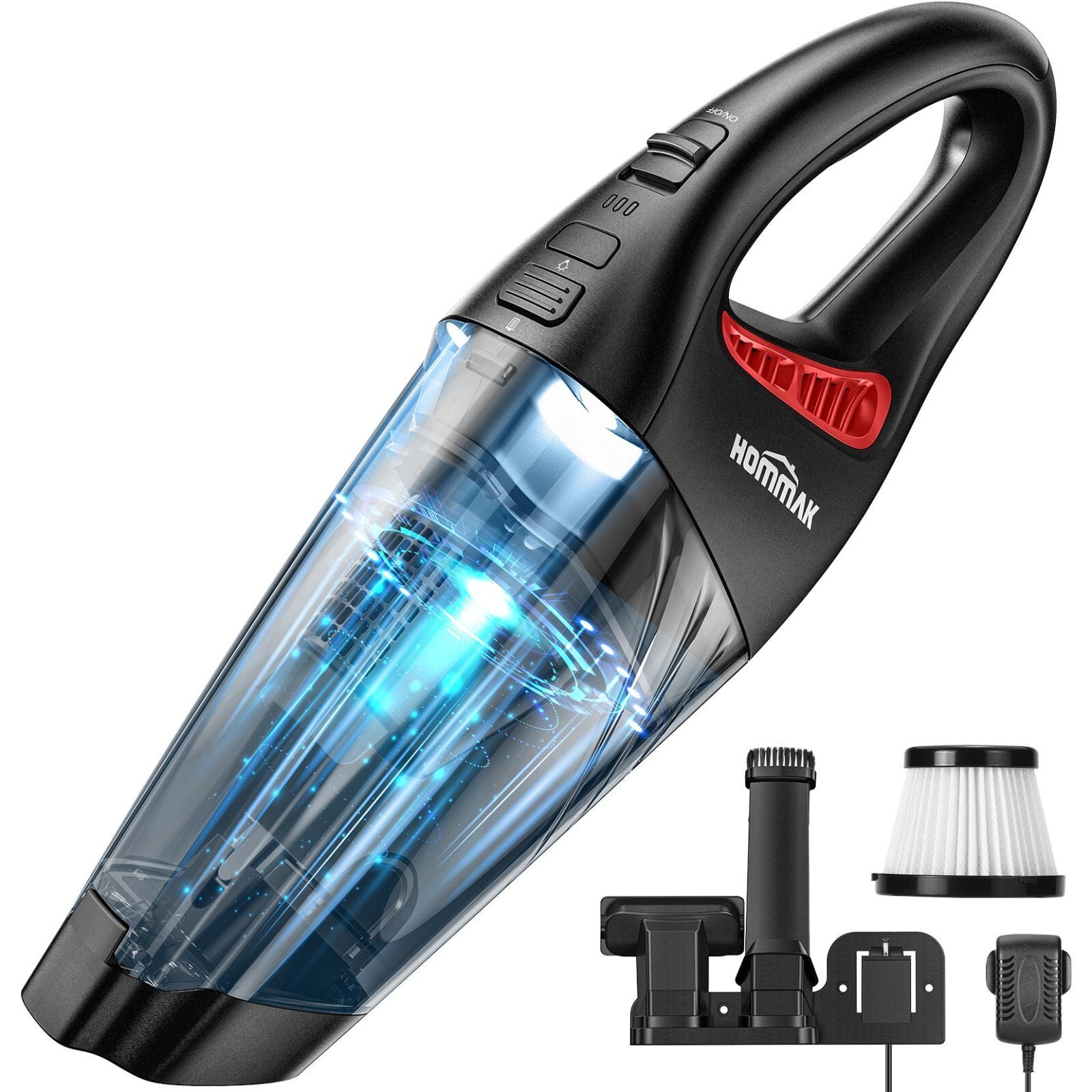 2024 Hommak Handheld Vacuum car Vacuum  6KPa Cordless Rechargeable For House