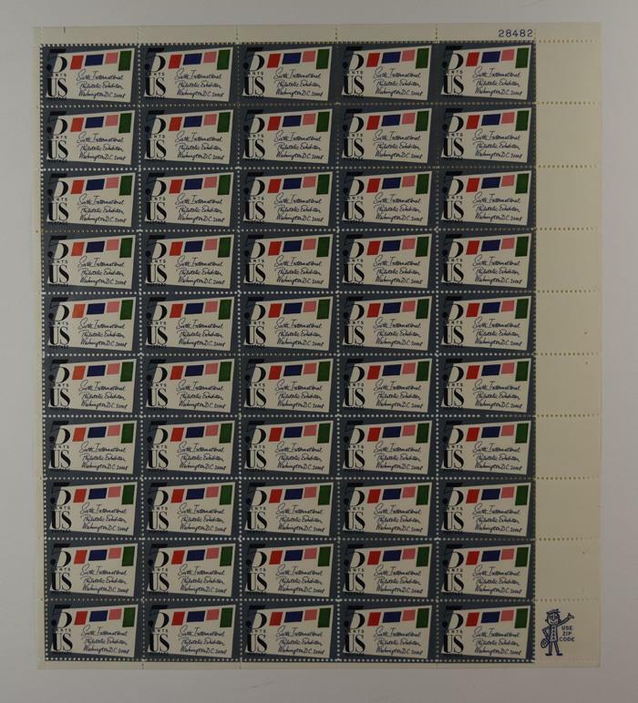 US SCOTT 1310 SHEET OF 50 SIPEX STAMPS 5 CENT FACE MNH