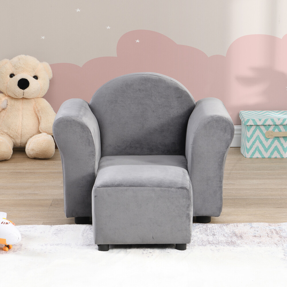 Upholstered Kids Chair with Ottoman - Fun and Stylish Seating for Children