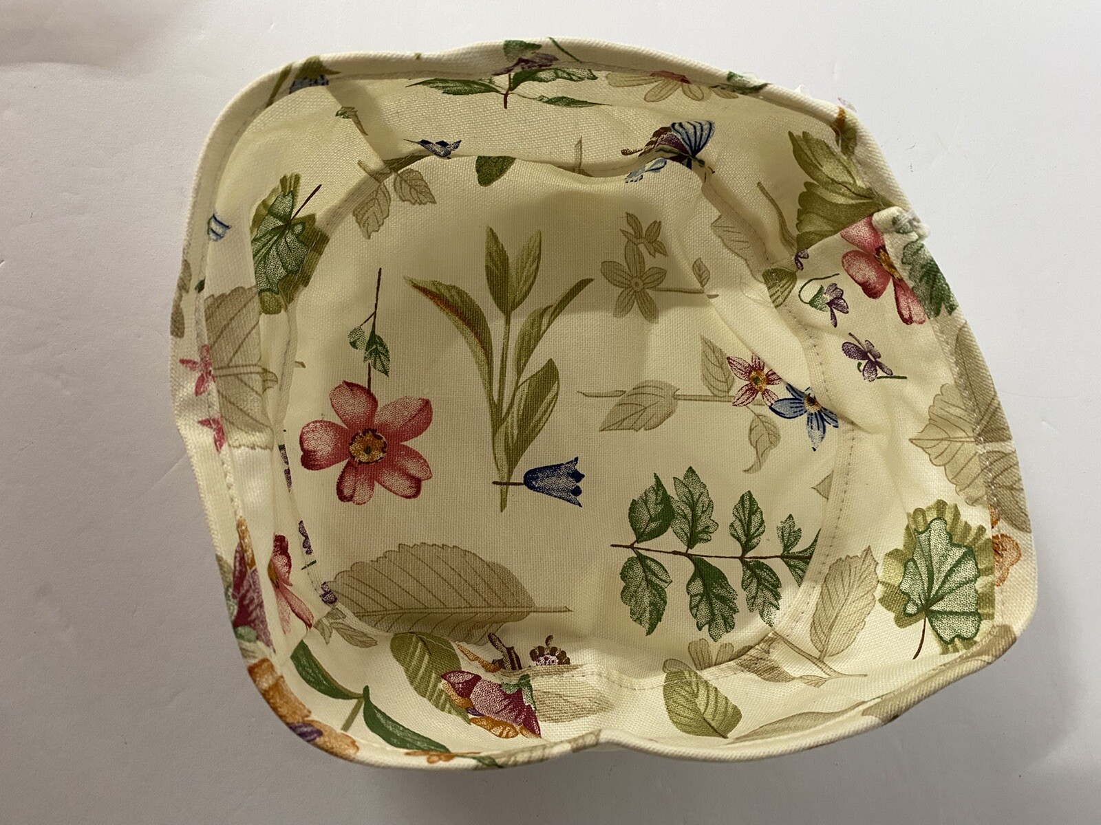 Longaber 7” Round Keeping Basket Liner Botanical Fields 2352535 NEW