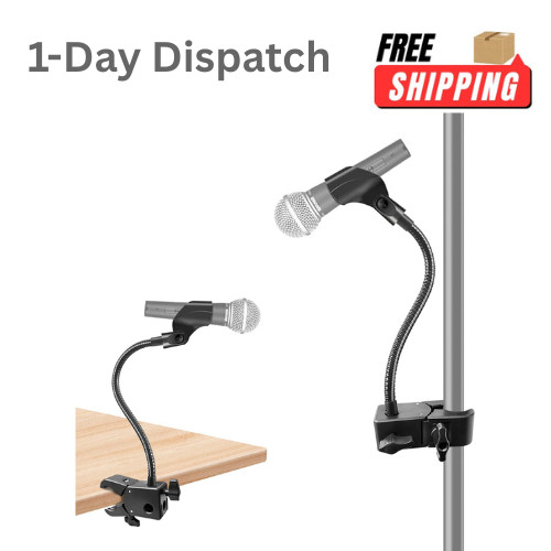 Gooseneck Microphone Stand Flexible Mic Arm Desk Clamp Mount Compatible Mic 13