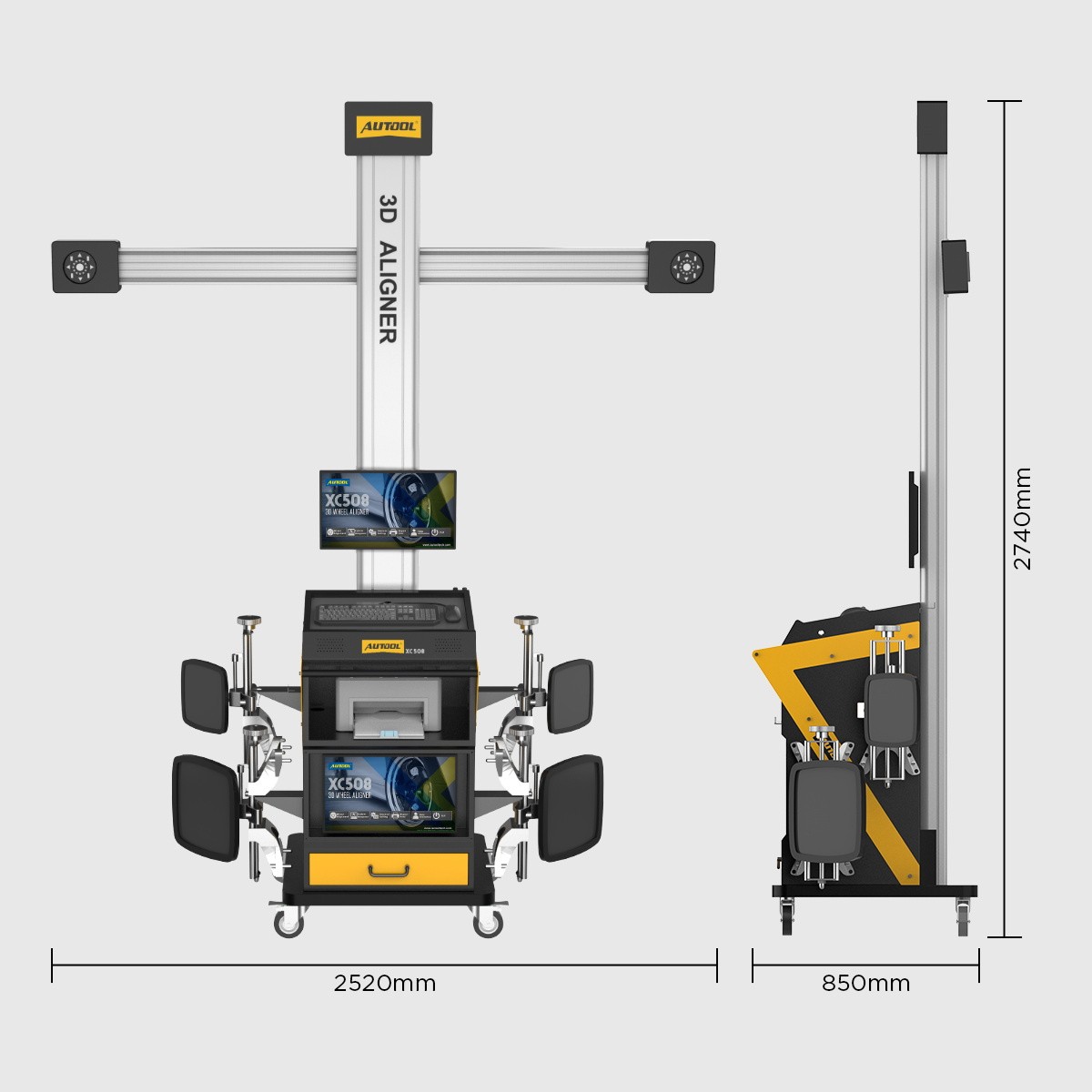 3D Wheel Alignment Machine Tire Aligner Automatic Lifting for two four-post