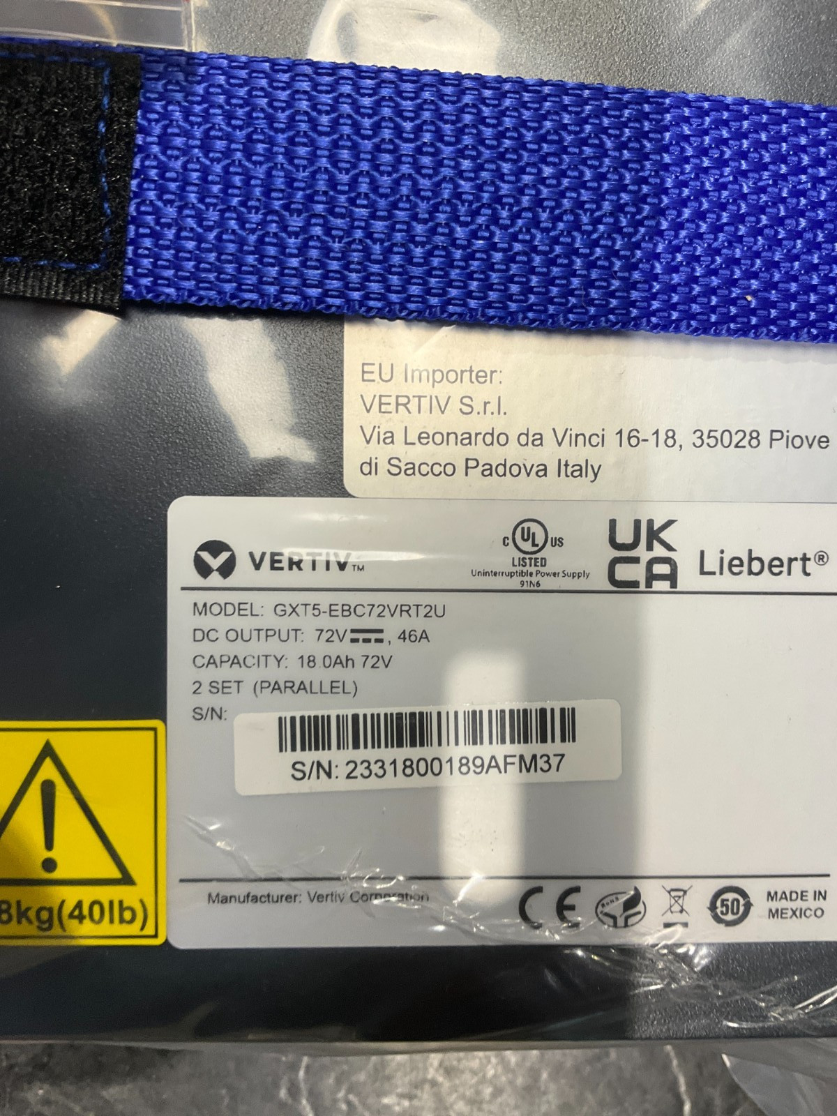 Liebert Battery Cabinet GXT5-3000 GXT5-EBC72VRT2U 💚❤️💚❤️ OPEN BOX! 💚❤️💚❤️