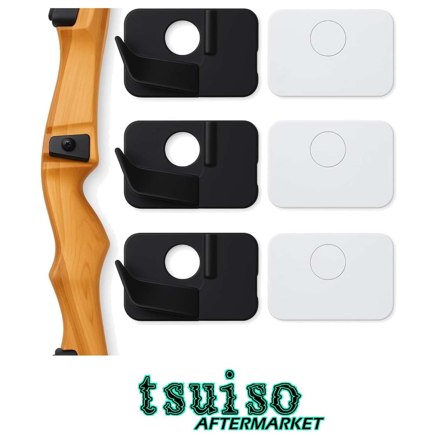Set of 6 Right-Hand Recurve Bow Rests - Durable & Easy to Install Accessories