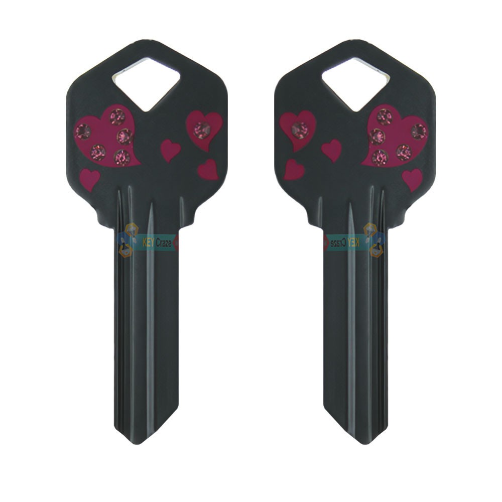 DK-834 KW1 Diva Hearts Key Blank