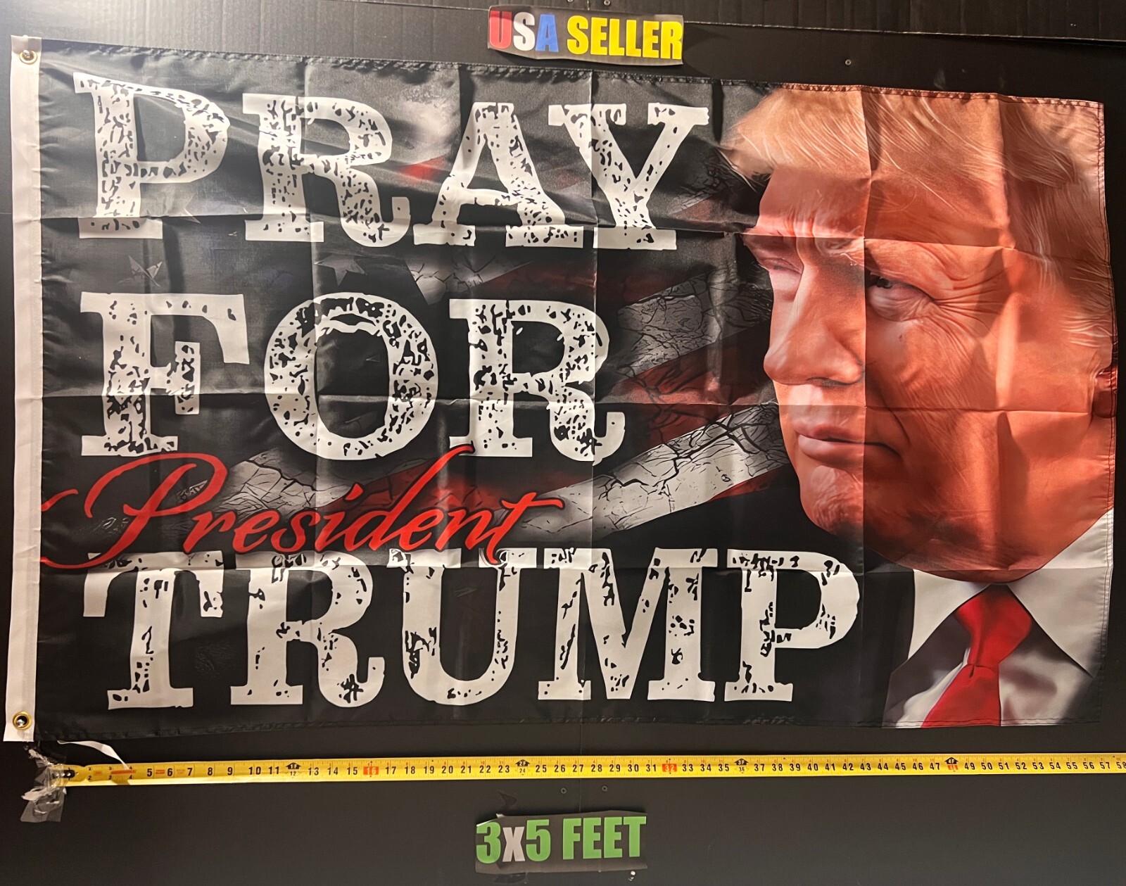 Donald Trump Flag FREE USA SHIP Pray For Trump Man Cave America USA Sign 3x5'