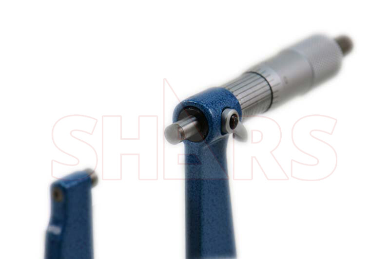 SHARS 1 - 2" PRECISION DEEP THROAT MICROMETER CARBIDE .0001" 6" DEEP NEW M}