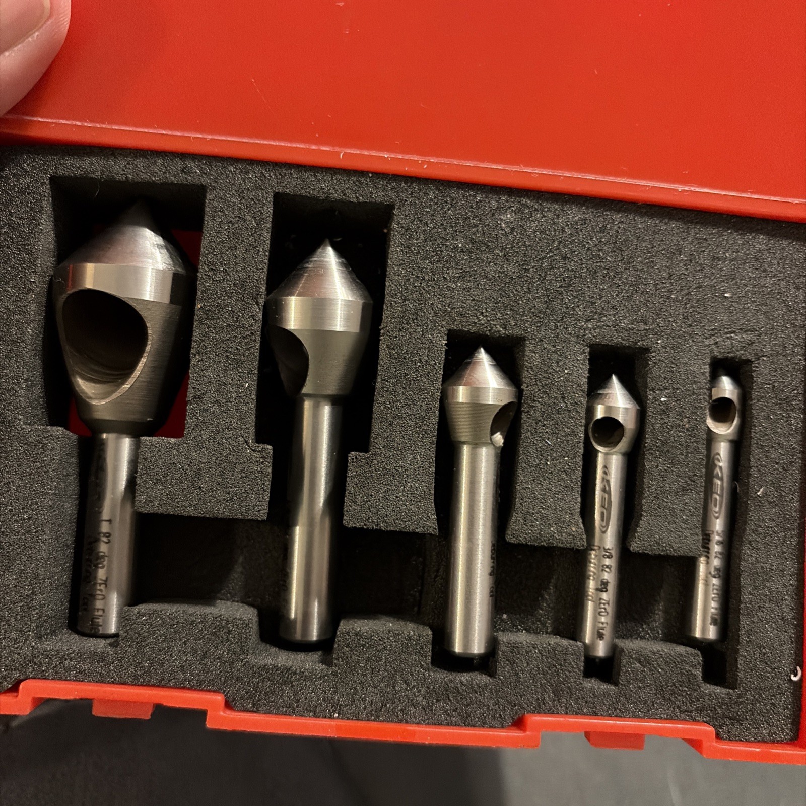 KEO Cutters ZERO Flute 82 deg. Deburring Tool set  5/16, 3/8, 1/2, 3/4, 1 53519