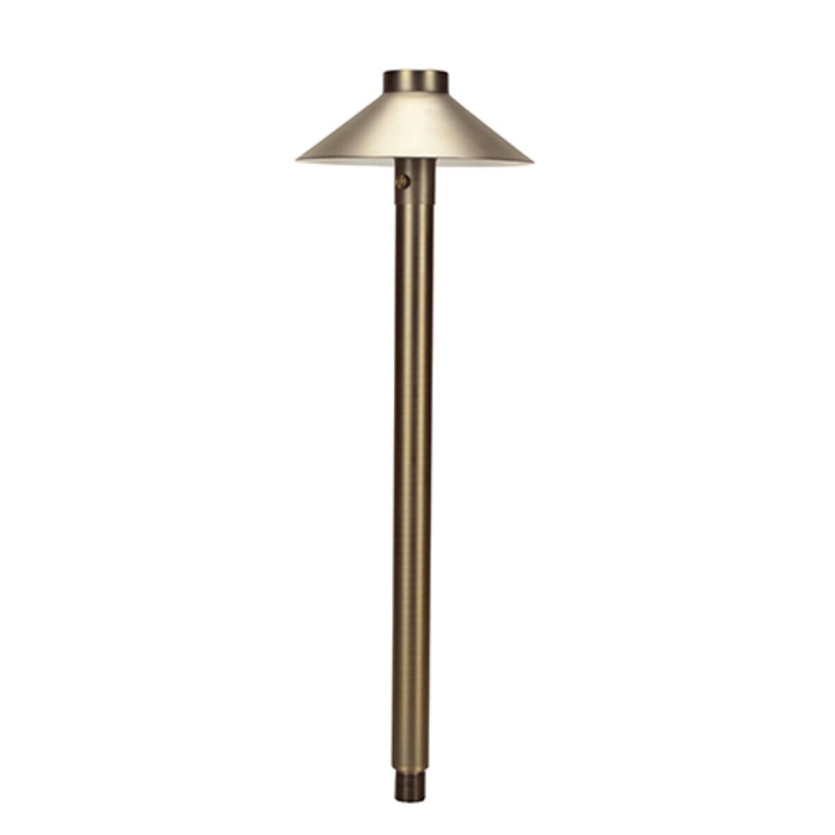 Unique Fission Path Light 15" Brass Weathered 1W 3000K LED
