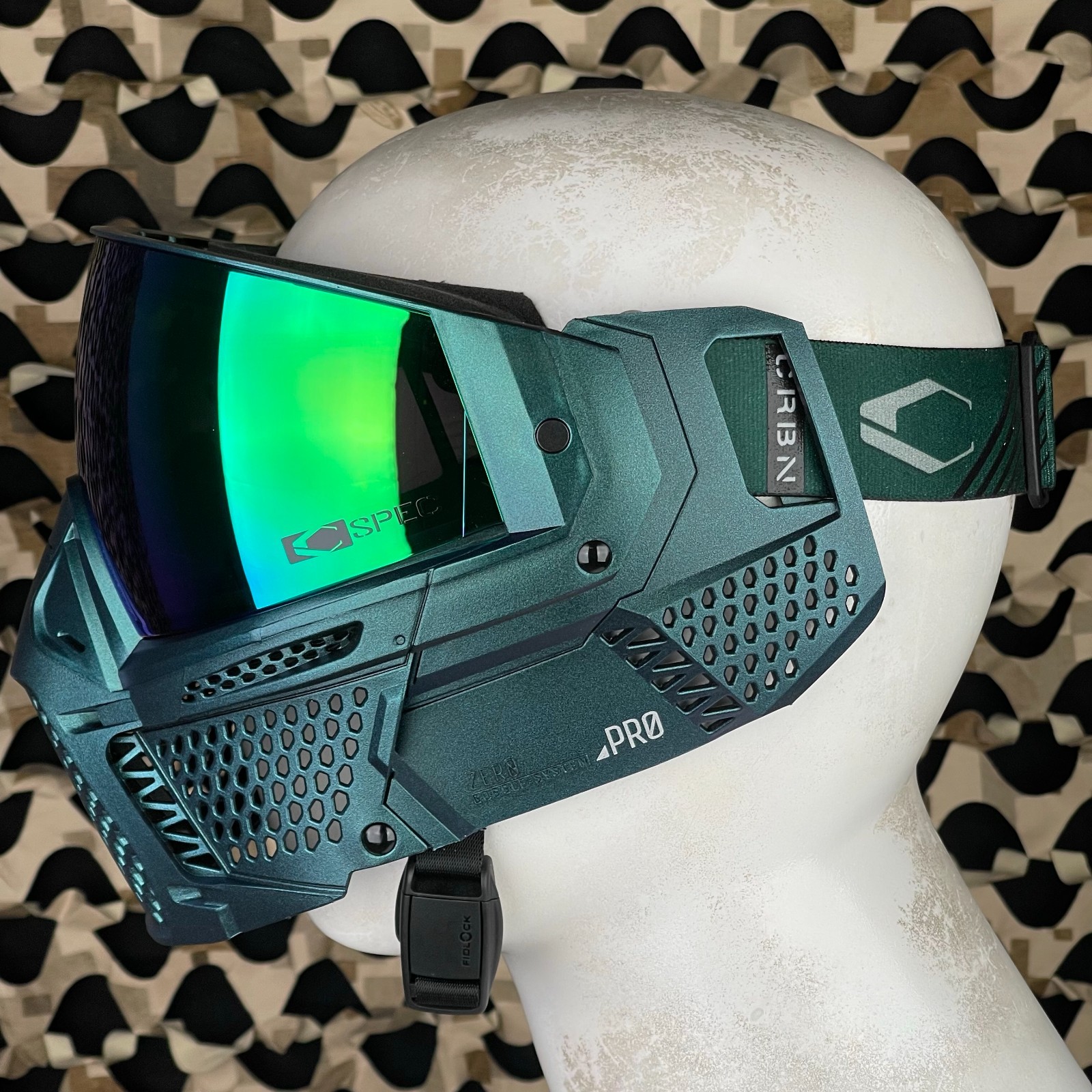 NEW Carbon CRBN Zero GRX Paintball Mask (Less Coverage) - ELMT Teal