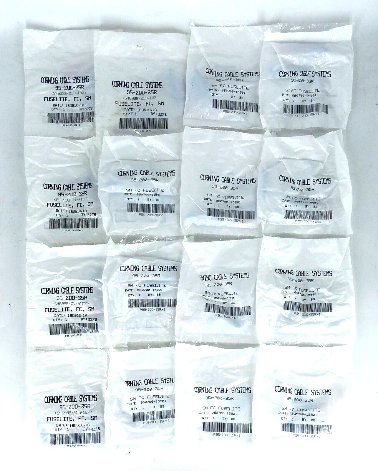 *Lot Of 16* CORNING 95-200-35R / 9520035R SM FC FuseLite