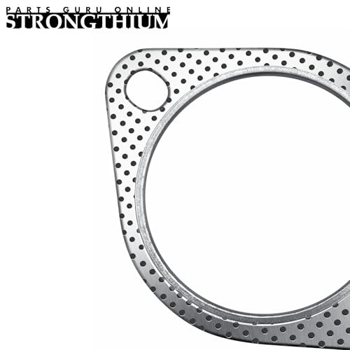 2 Pcs 3" Exhaust Gasket 2 Bolt for 3 Inch 2 x 3“ Exhaust Gasket & 4 x bolts