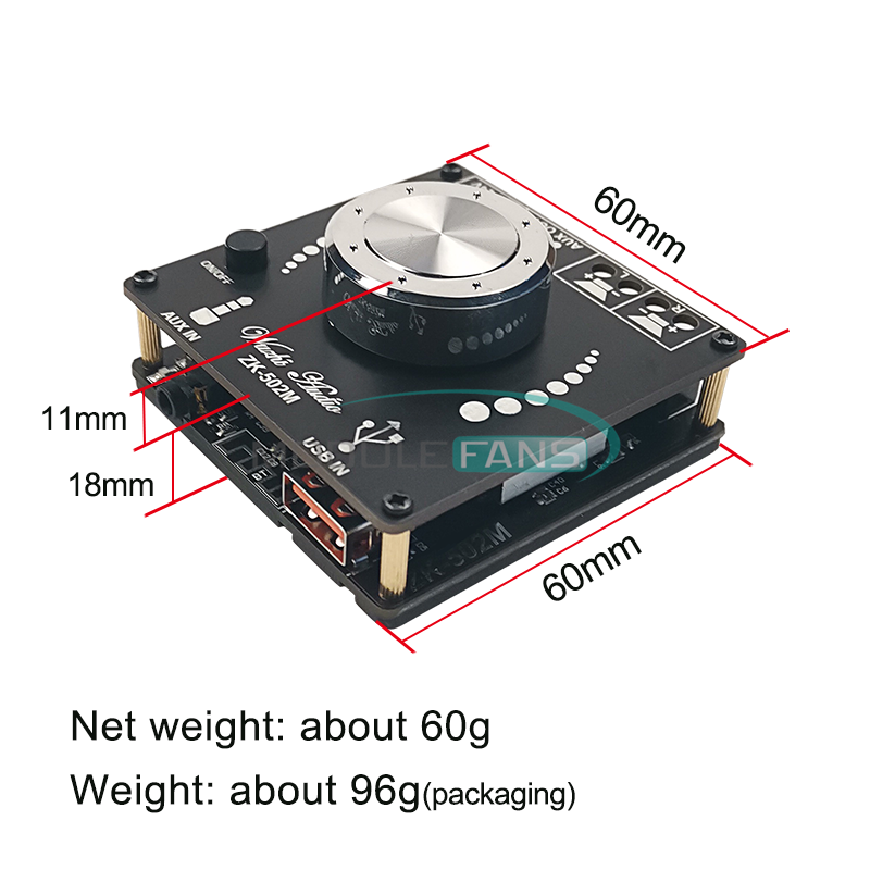 Bluetooth 5.0 Digital Audio Power Amplifier board 50W 100W*2 Stereo AMP Module