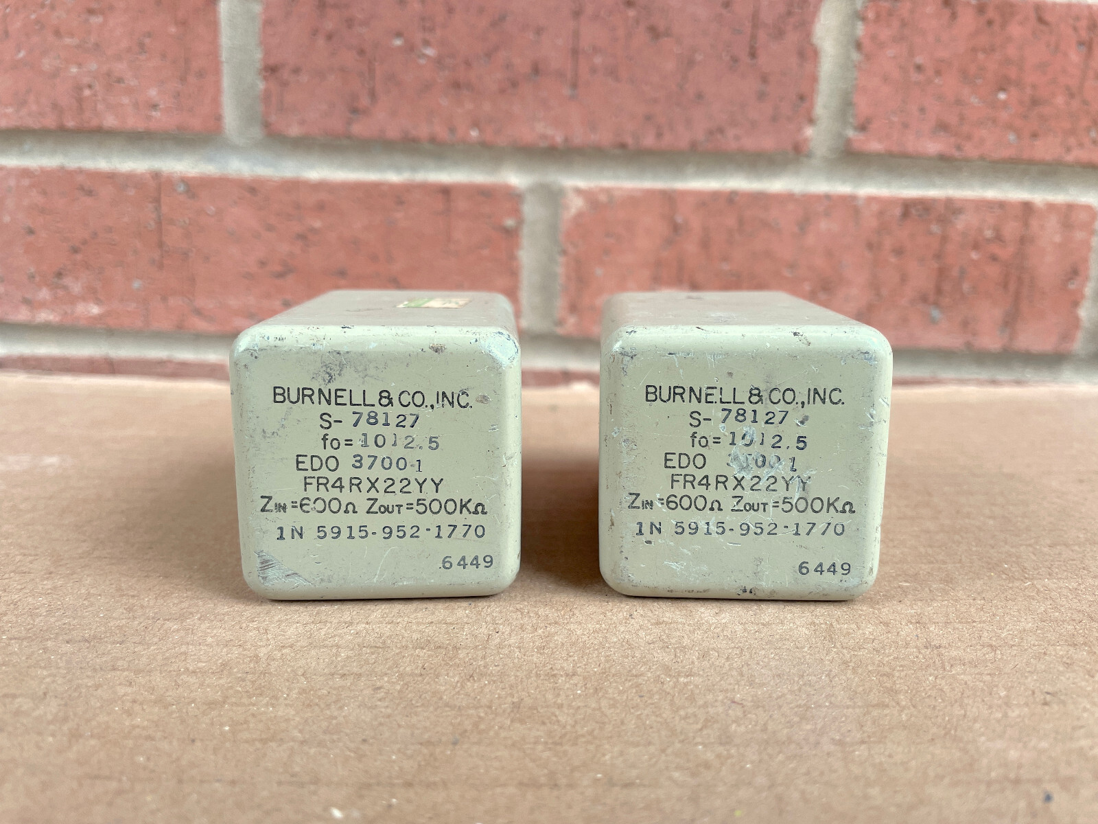 Burnell & Co Inc S-78127 Transformer Pair vintage rare