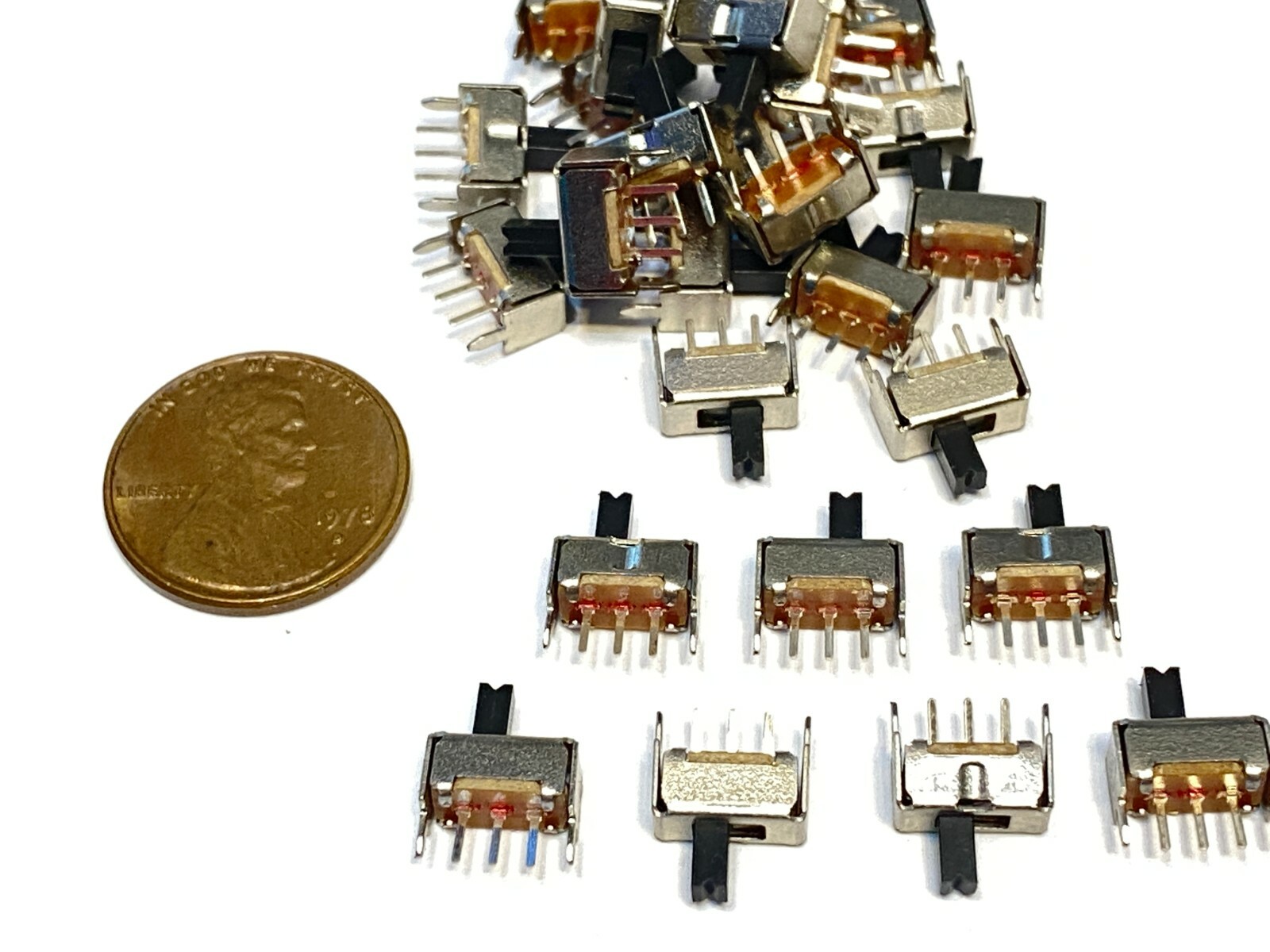 25 pieces SS12D07  3pin Mini micro small tiny Slide Switch PCB on off 1P2T B10