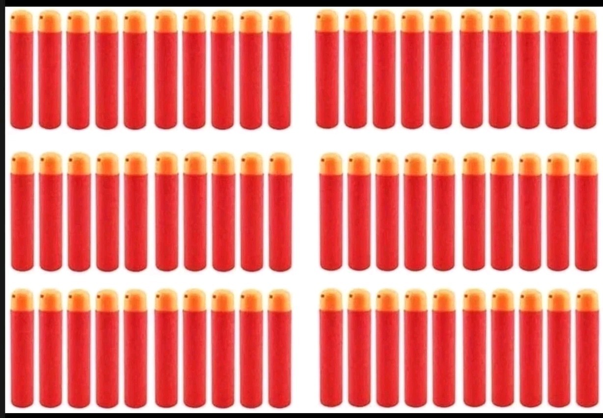 60 PCS Mega Darts Foam Bullet Refill Pack - Compatible with Nerf N-Strike Mega S