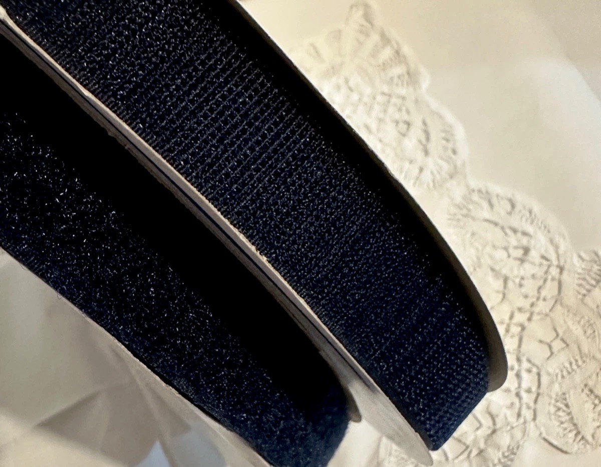 Sew On Hook Tape & Loop Tape EXTRA STRENGTH  3/4”  25 Yards  Dark Navy