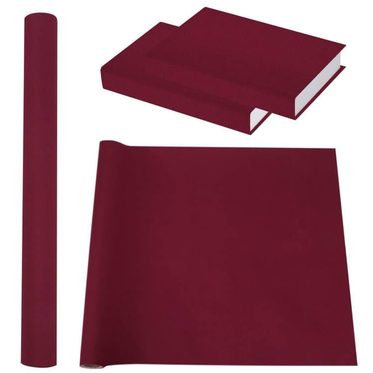 Book Cloth for Book Binding 57 x 17 Inch Dark Red Fabric Surface Paper Backed...