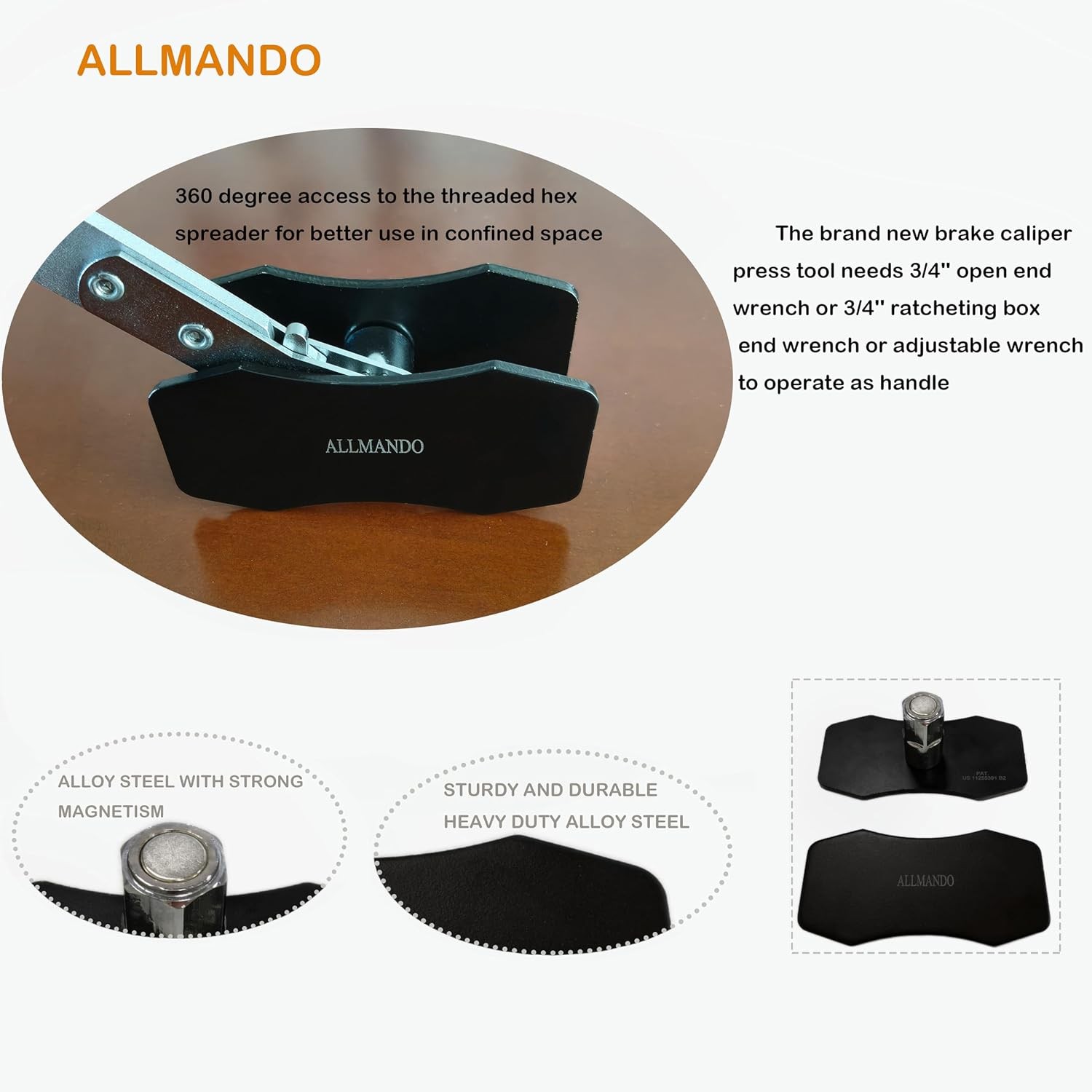 Brake Caliper Compression Tool Universal Brake Piston Compressor Pad Spreader