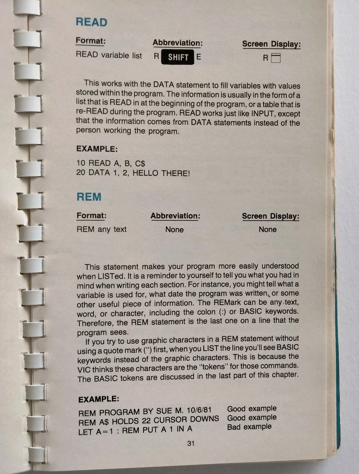Commodore VIC-20 Computer Programmers Reference Guide First Edition 1982 Vintage