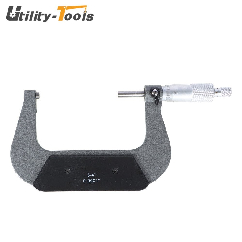 3-4" Precision Outside Micrometer .0001" Resolution Carbide Tipped,Standard 1pcs