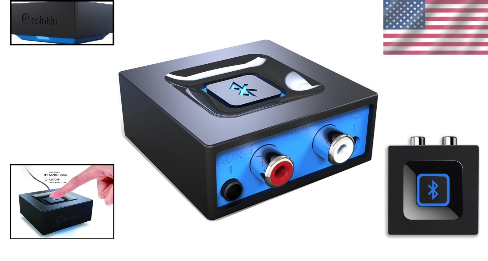 Versatile Bluetooth Audio Receiver for Easy Wireless Connection - 30-40 ft Range