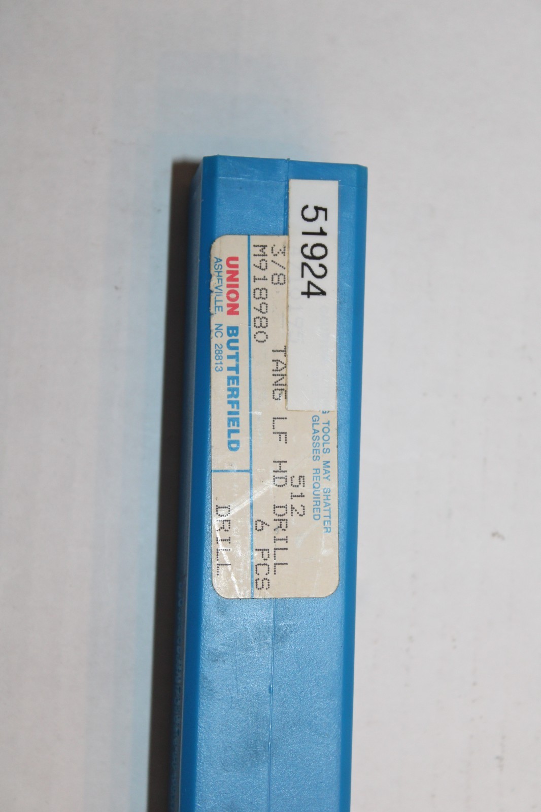 UNION BUTTERFIELD 3/8 TANG LF HAND HSS DRILL BIT - 7" LONG -QTY OF 6 - NEW