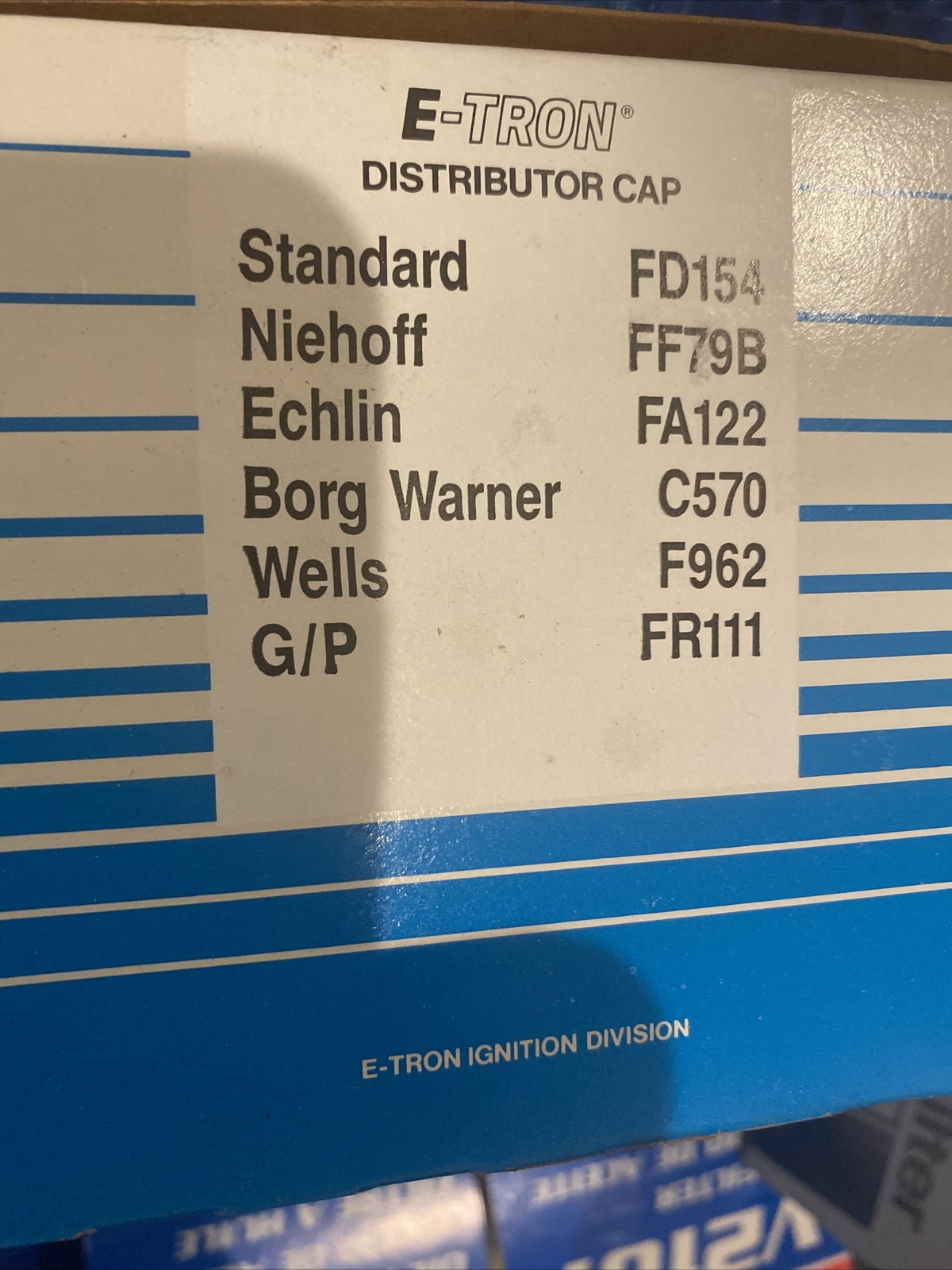 New E-Tron Distributor Cap DH371A