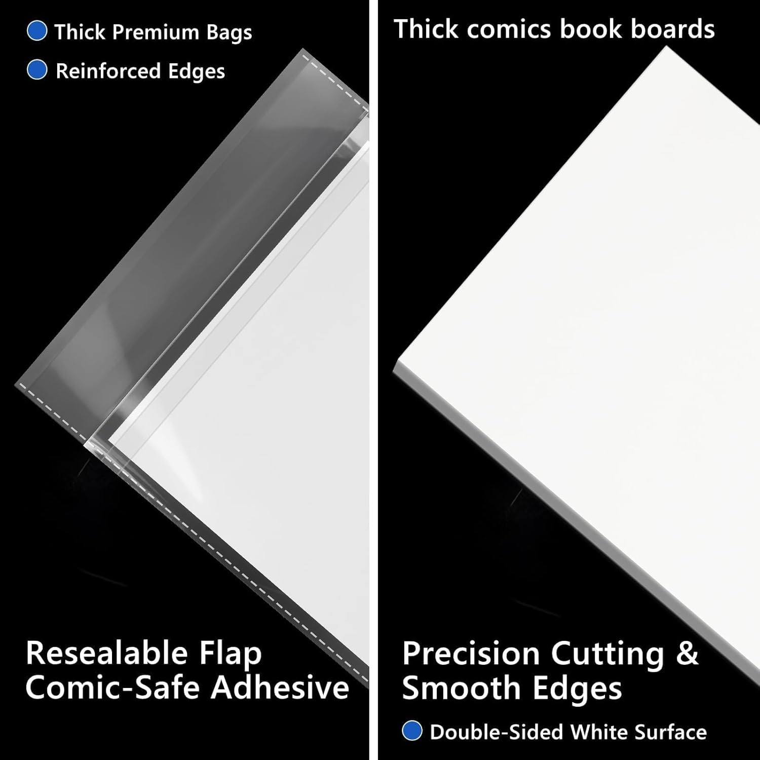 25-Pack Resealable Comic Book Bags & Boards Set for Storage & Protection
