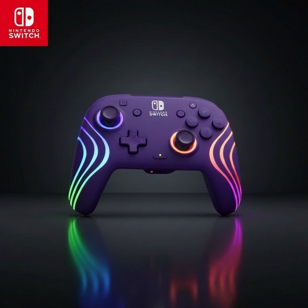PDP Afterglow Wireless Controller Nintendo Switch LED Glow RGB New