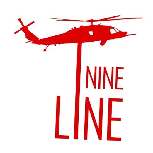 Drop Line Vinyl Decal Window Sticker - 4x4 Car Decal - Use On Flat 4"x4" Red