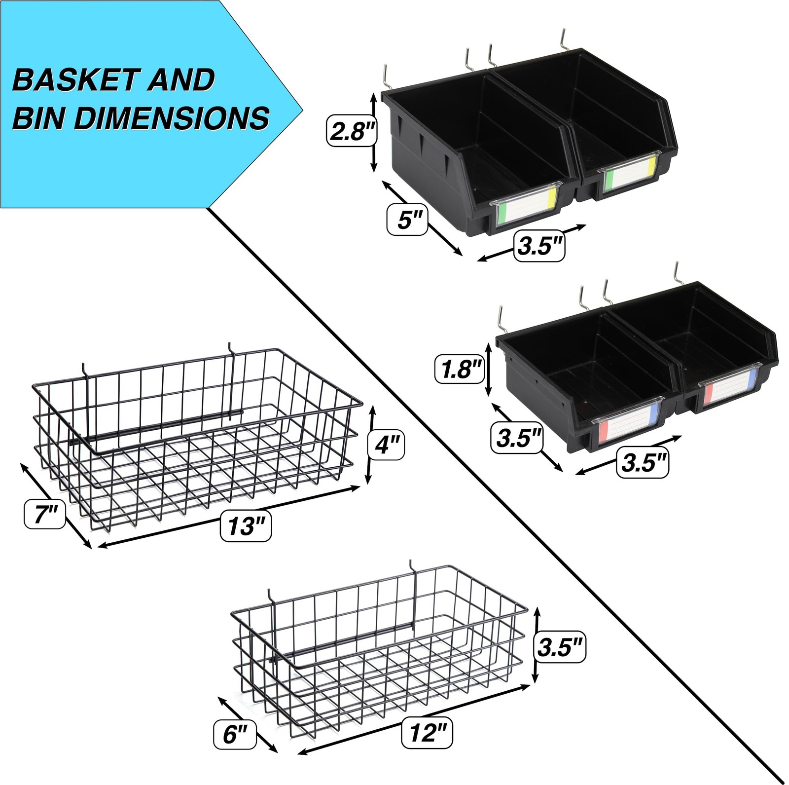 Peg Board Hooks for Hanging Tools with Bins and Baskets – Tool Organizatio