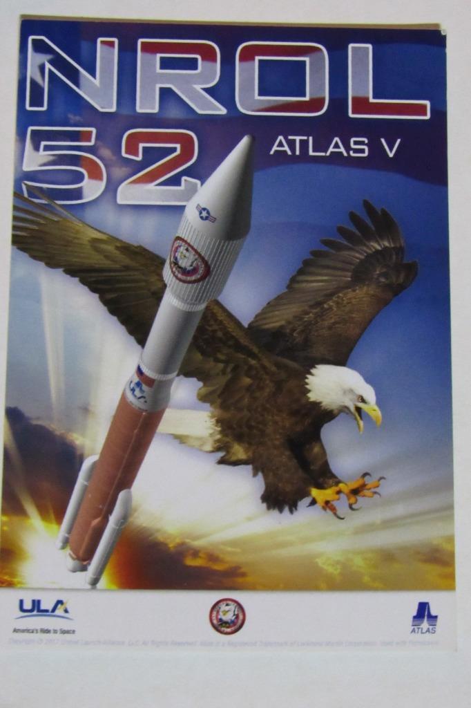 DELTA IV NROL-52 ULA CRISP MISSION GRAPHIC POSTCARD FULL COLOR 5" BY 3.5"