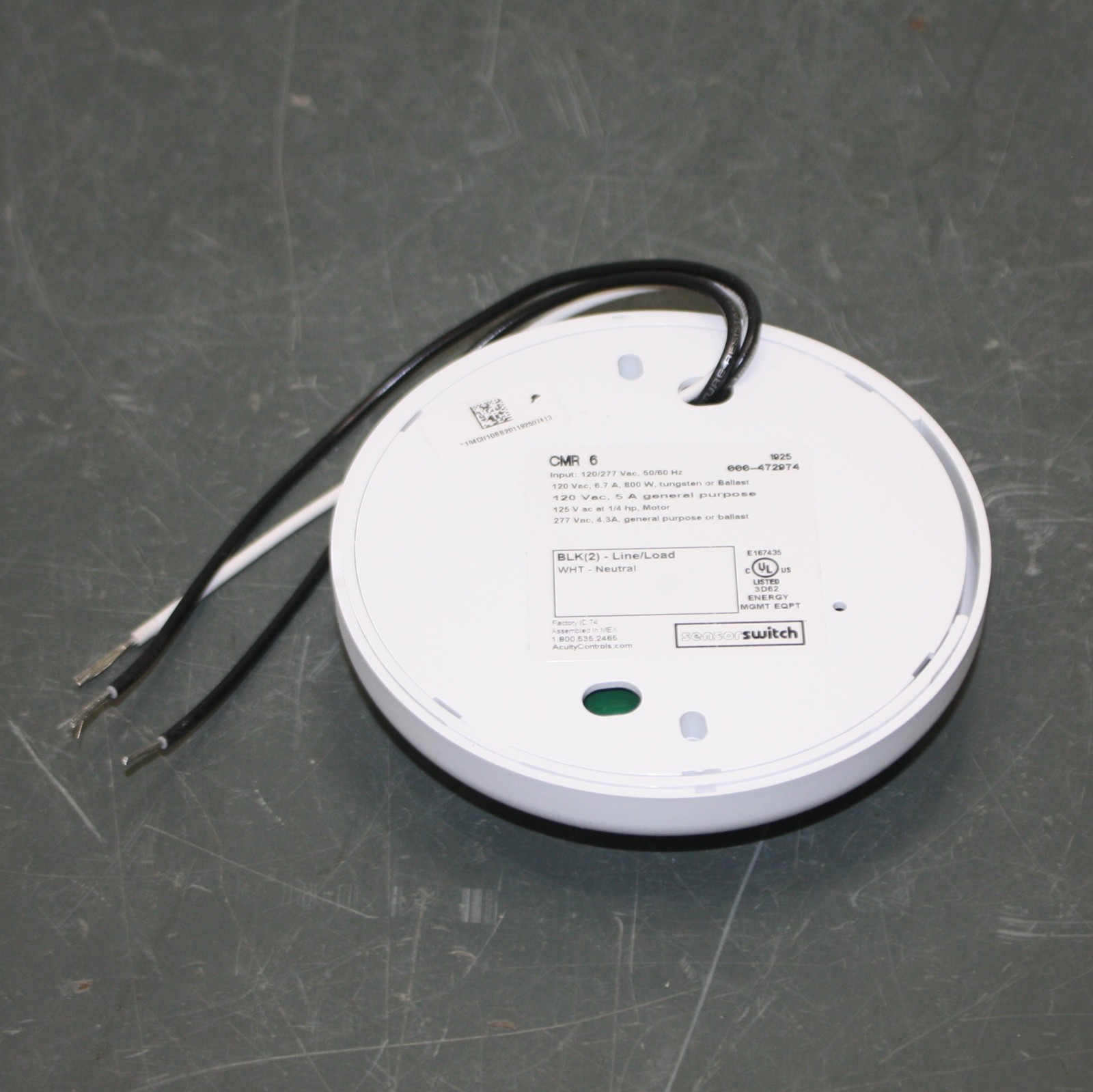 Sensor Switch CMR Occupancy Sensor CMR 6, PIR, 120/277V AC, White, 360°
