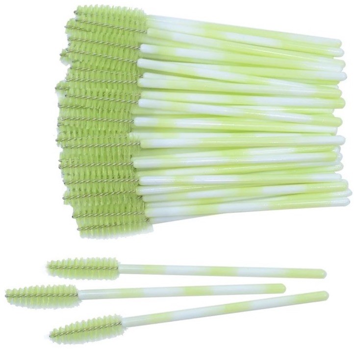 Disposable 50 pcs per pack eyelash brushes mascara wands  applicator  spoolies