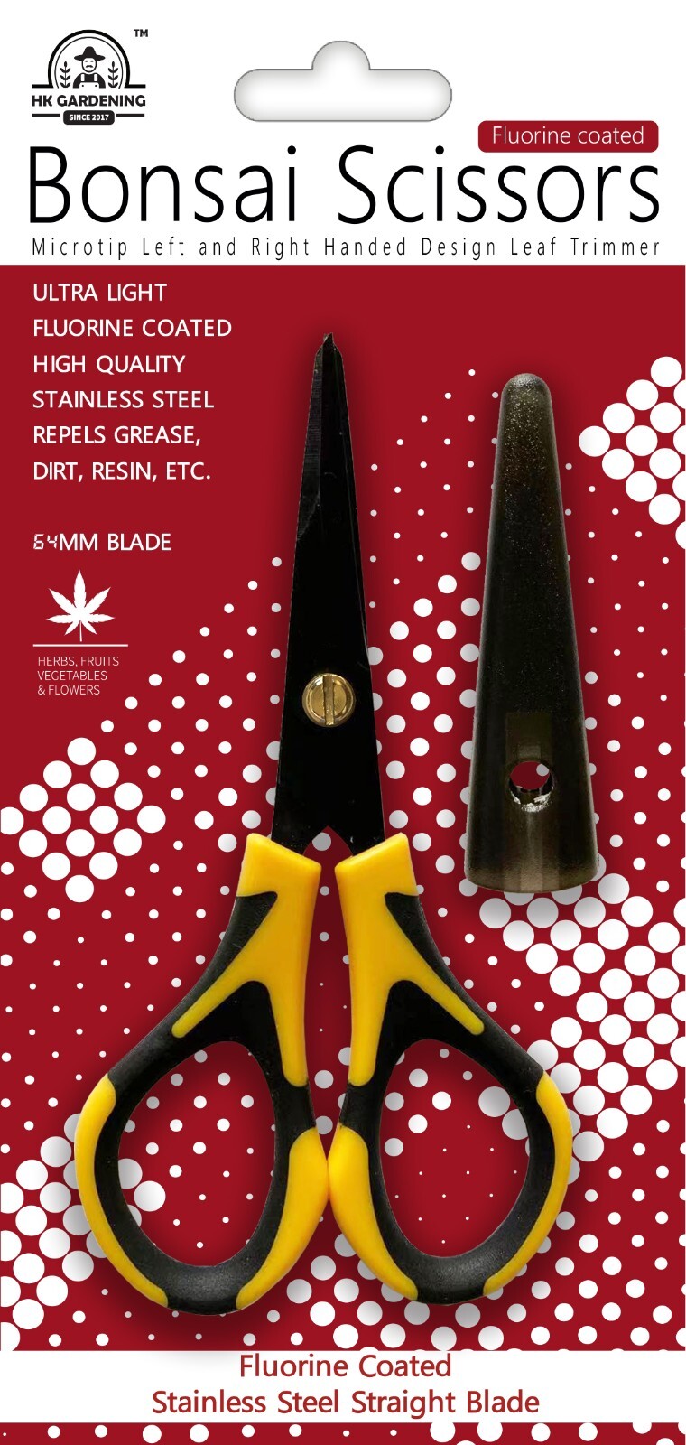 2 PCS Fluorine Coated Garden Pruning Bonsai Shears Scissors for plant trimming
