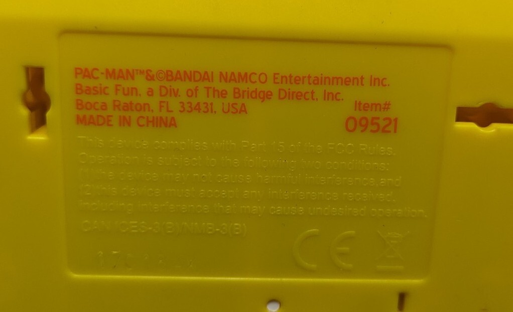 Pac-man Handheld Electronic Mini Arcade Game Basic Fun #09521 Bandai - Tested
