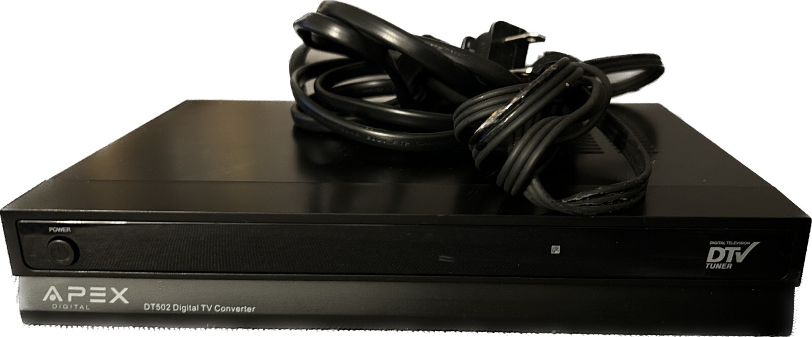 Apex Digital TV Black Mod# DT502 Digital DTV Tuner Converter Box- Used, working.