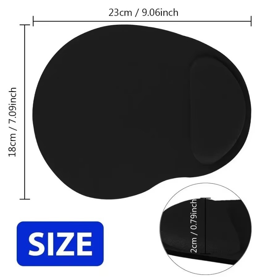 Wireless Mouse with USB Receiver + 2 Ergonomic Mouse Pads 3-in-1 For PC & Laptop