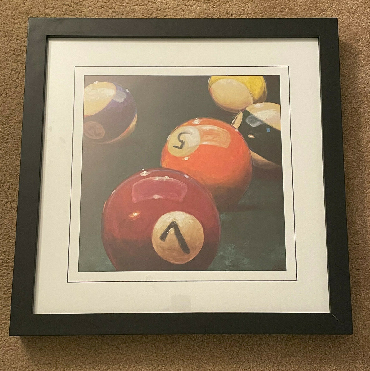 The Bombay Company "Bank Shot" by Karen Dupre Pool Table Balls Print #5991347