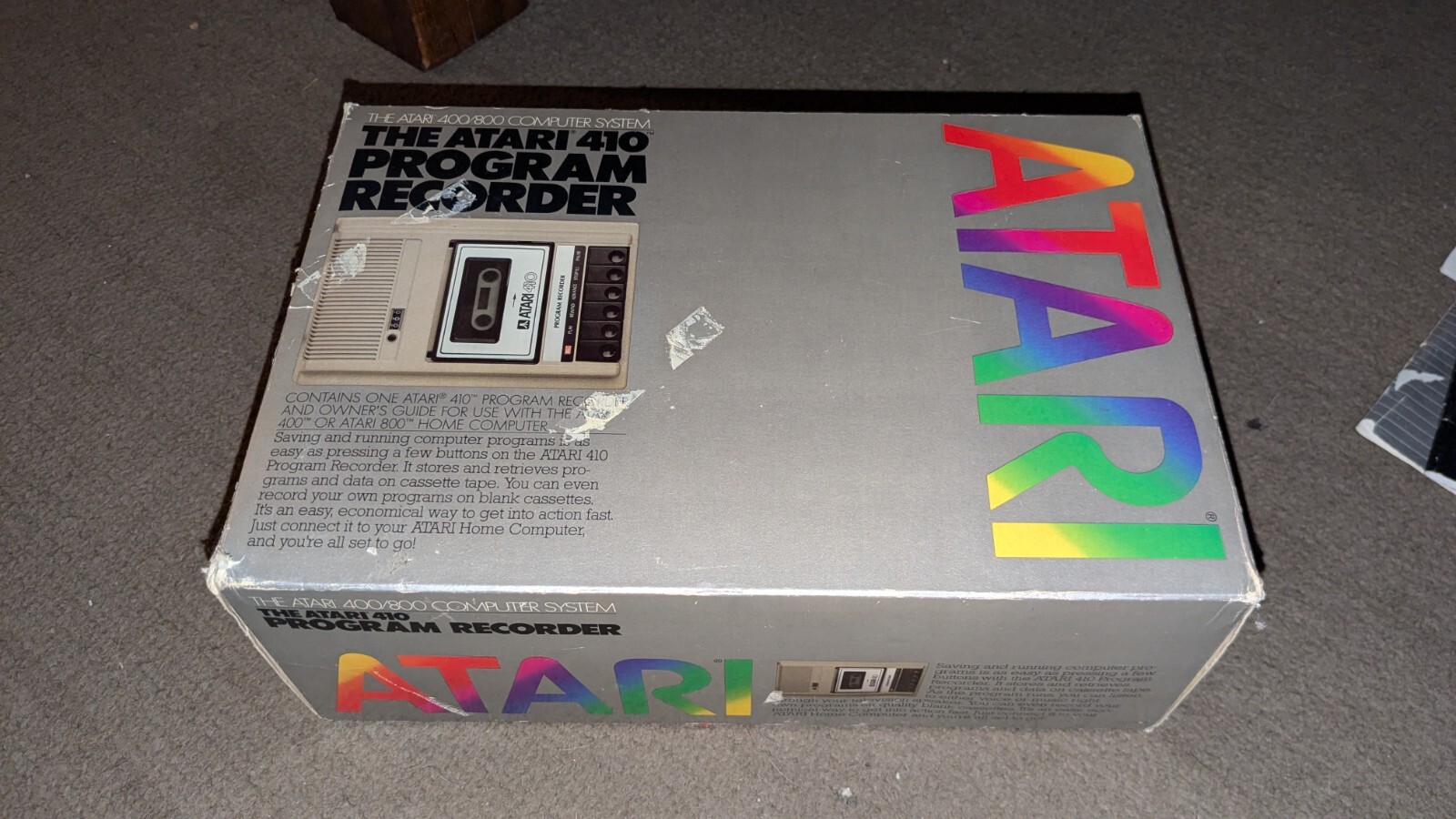 Atari 600XL Home Computer Complete W/ Manual And Hook Ups Game Is Master type