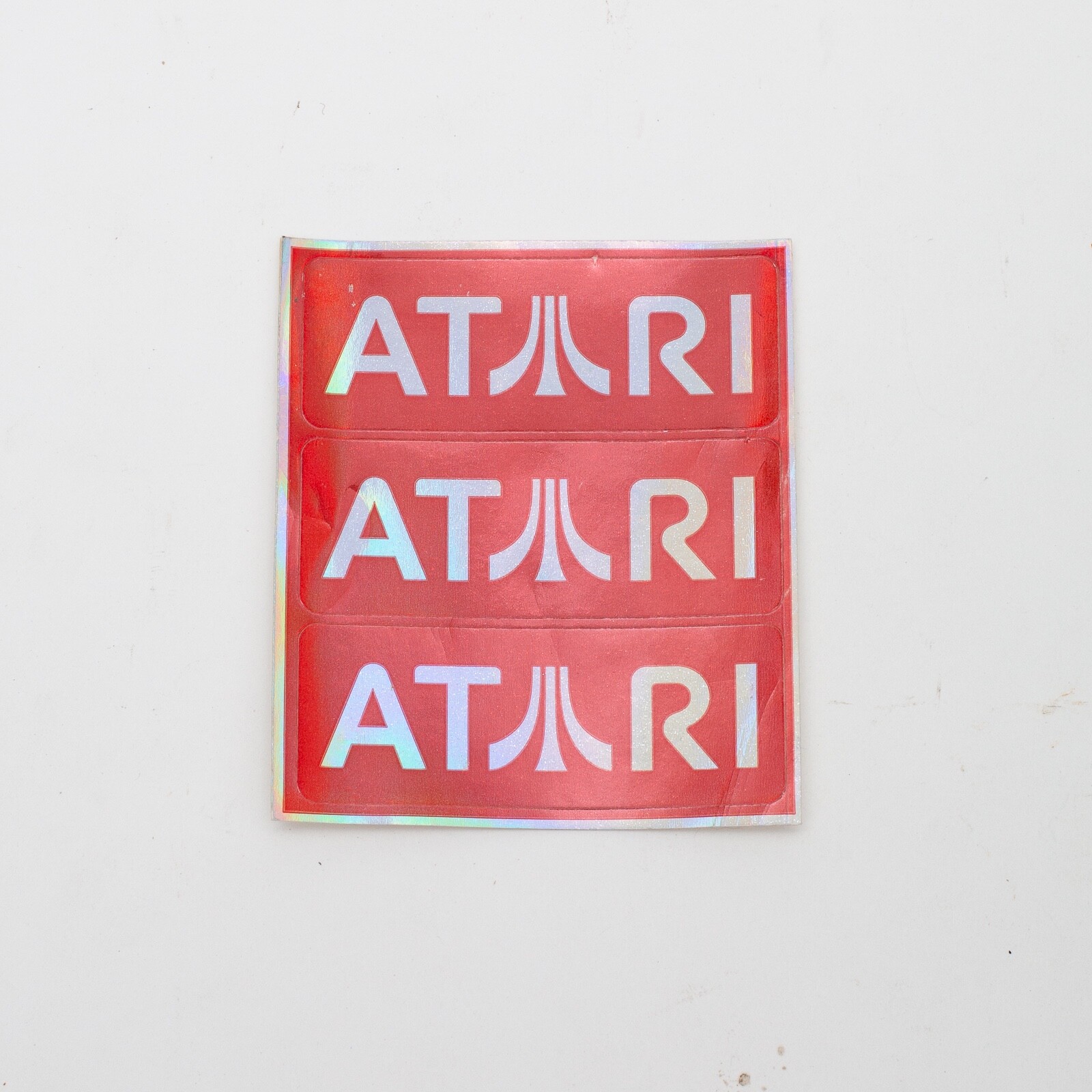 Vintage Atari Logo Stickers Hologram Decals 3" × 1" 3 Stickers