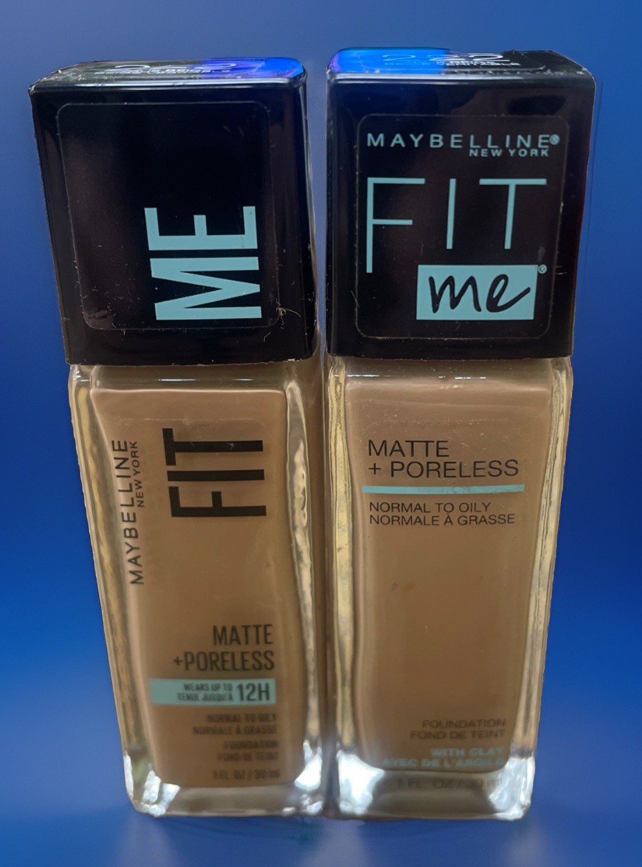 Maybelline Fit Me! Matte+Poreless Foundation #222 True Beige Lot Of 2 Bottles