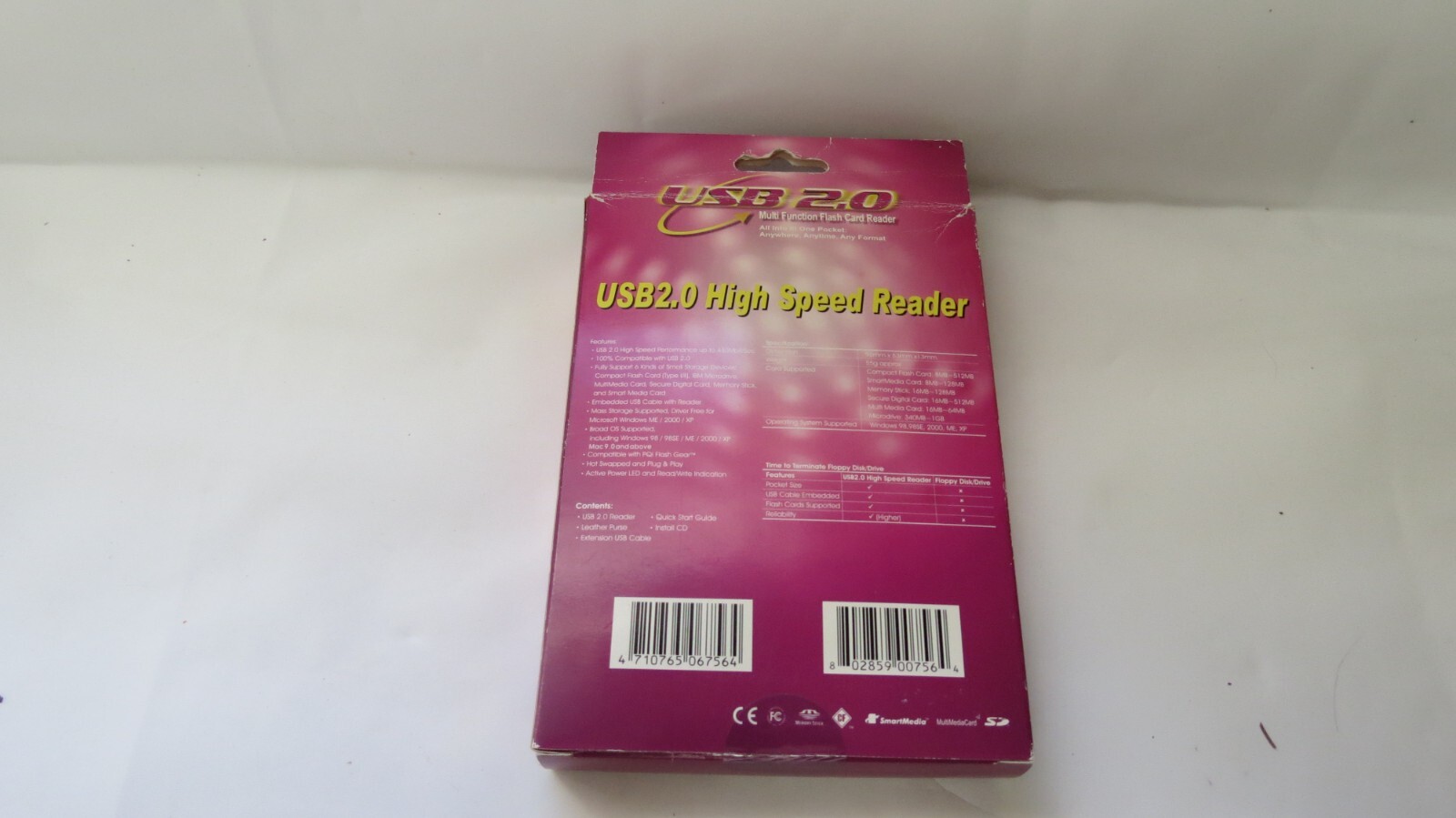 USB 2.0 High Speed Reader 2.0 Multi Function Flash Card Win 98 98SE 2000 XP