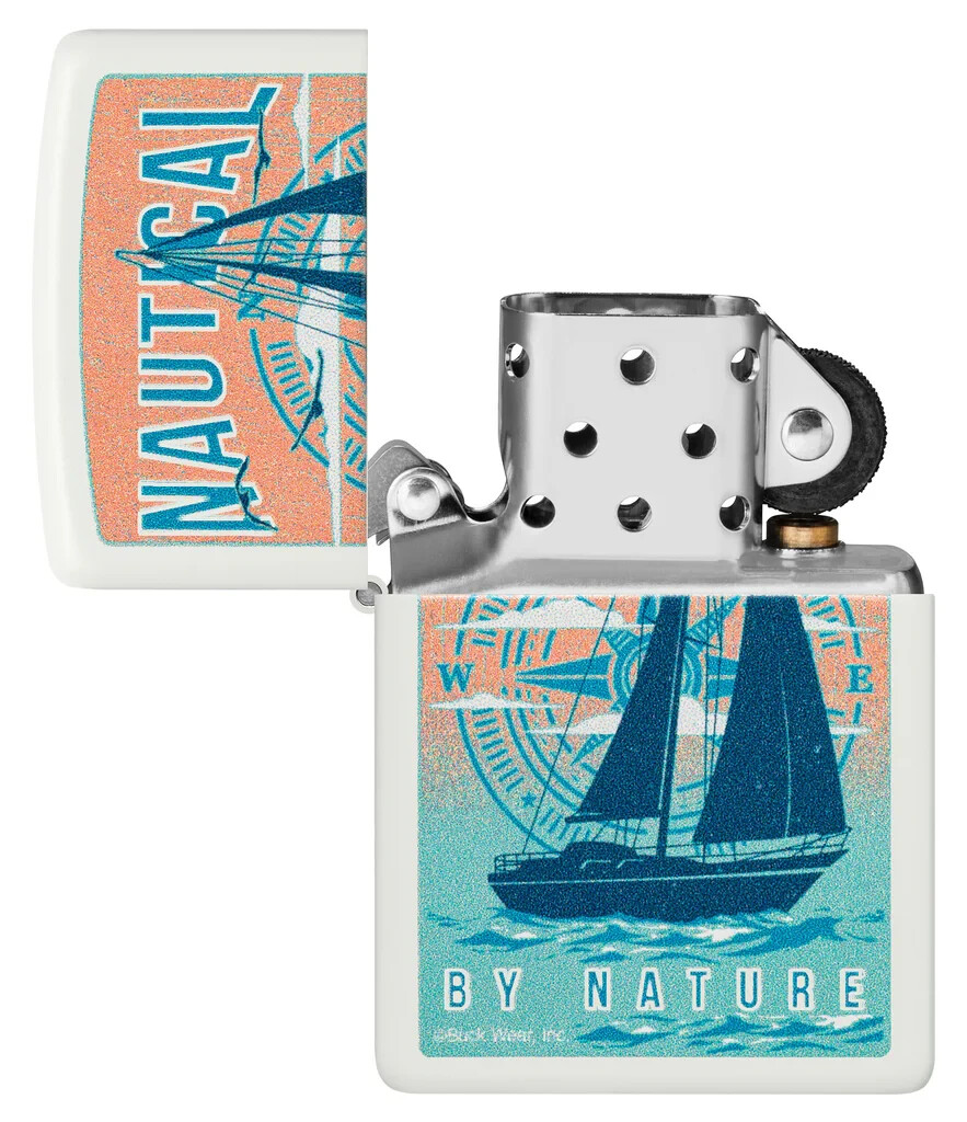 Zippo Meet Buck Wear Nautical By Nature White Matte 46150