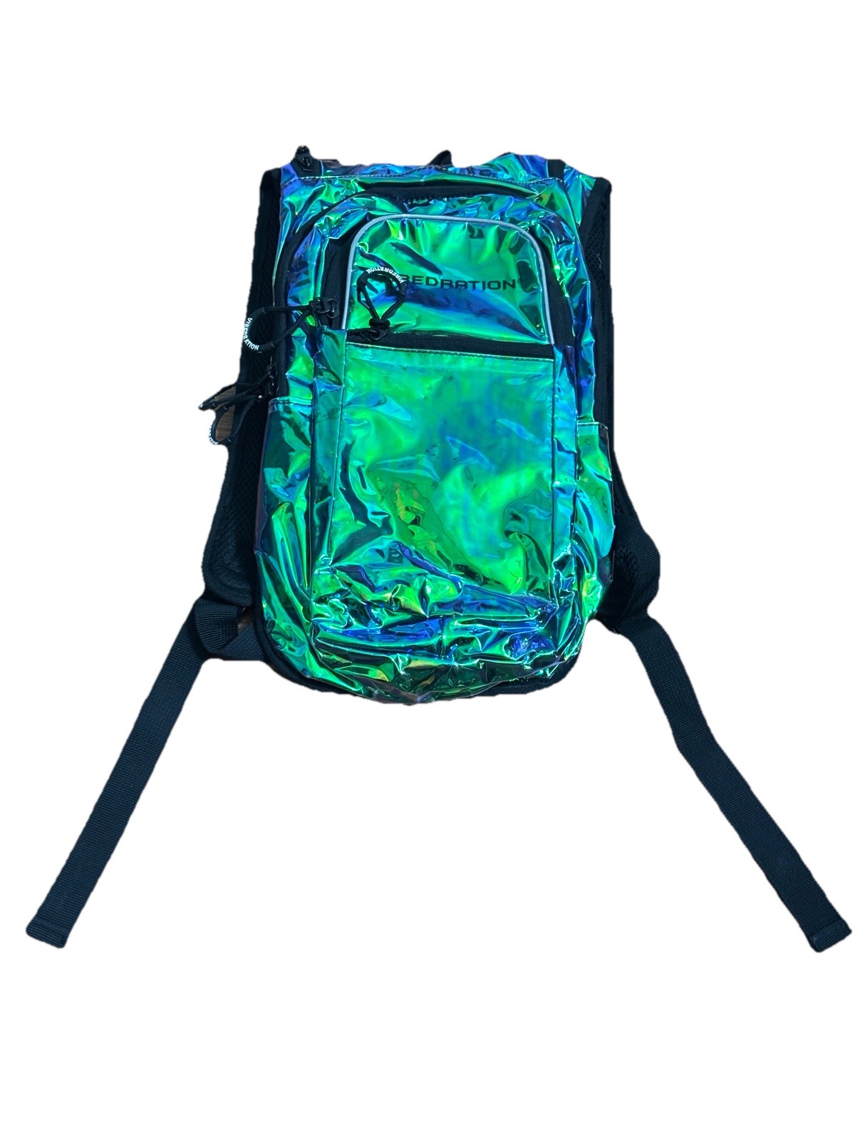 Vibedration Holographic Hydration Back Pack (only) Iridescent Rave Festival
