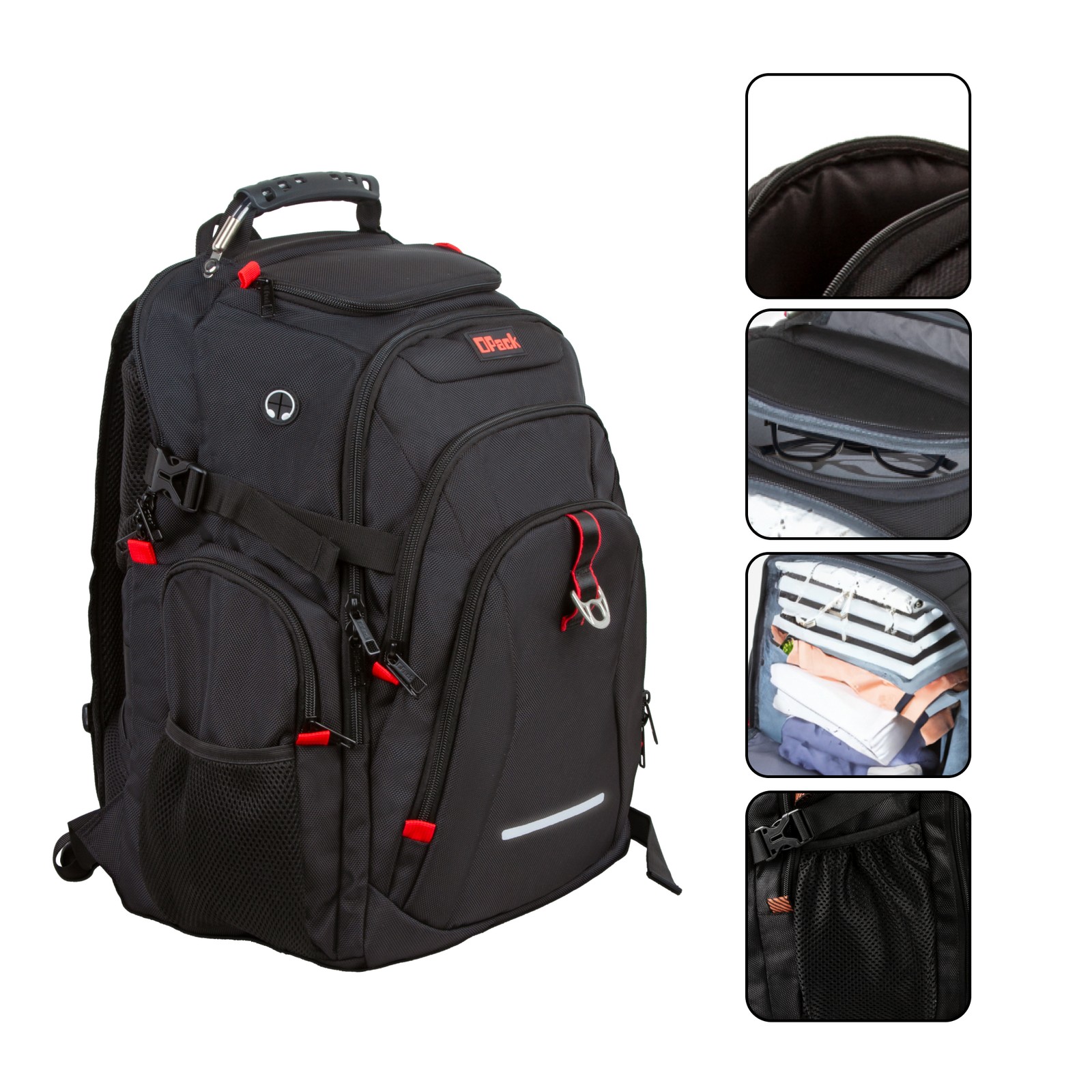 OPACK Extra Large 45L Laptop Backpack USB Port TSA Anti-Theft Travel